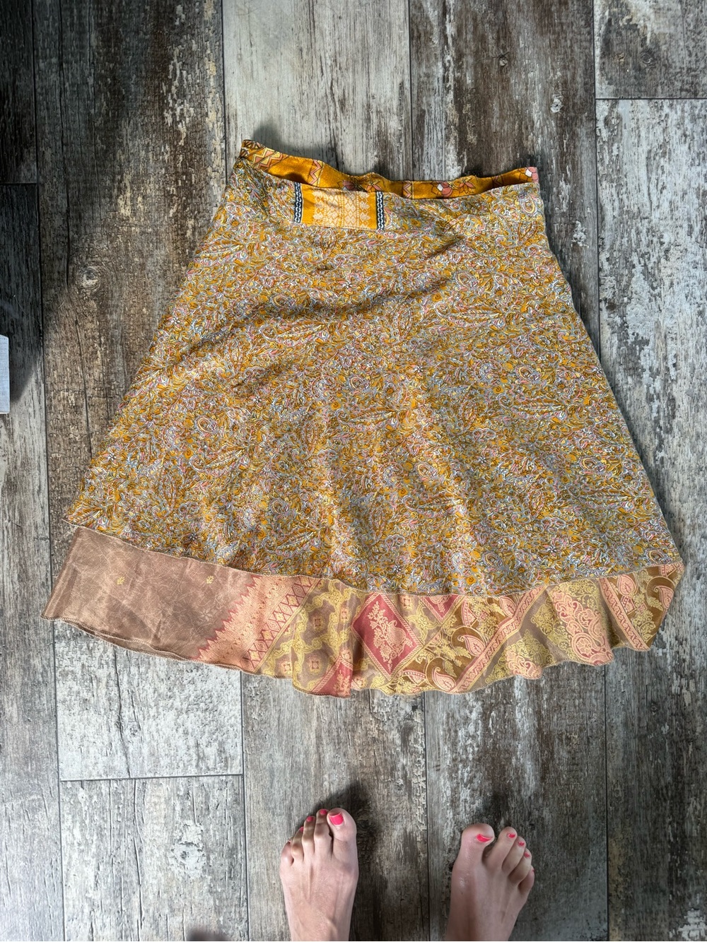 2 for $20 sale: Earthbound gold yellow wrap skirt - OS - Picture 4 of 4